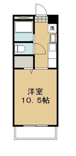 サンライズ志波町(1K/5階)の間取り写真