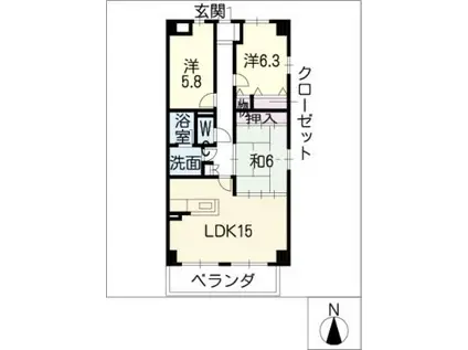 ティアラ鶴見(3LDK/7階)の間取り写真