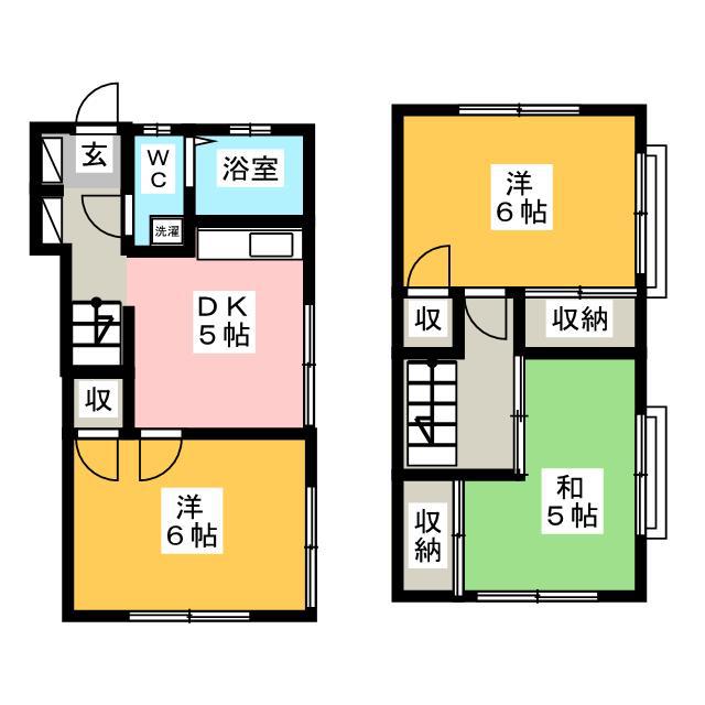 三鈴ハウス(3DK/1階)の間取り写真