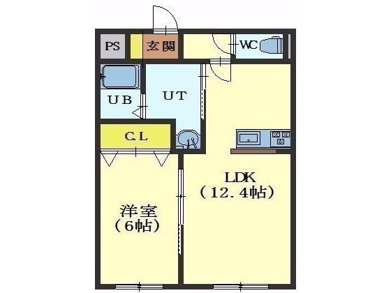 PREMIER CHOUETTE(1LDK/3階)の間取り写真