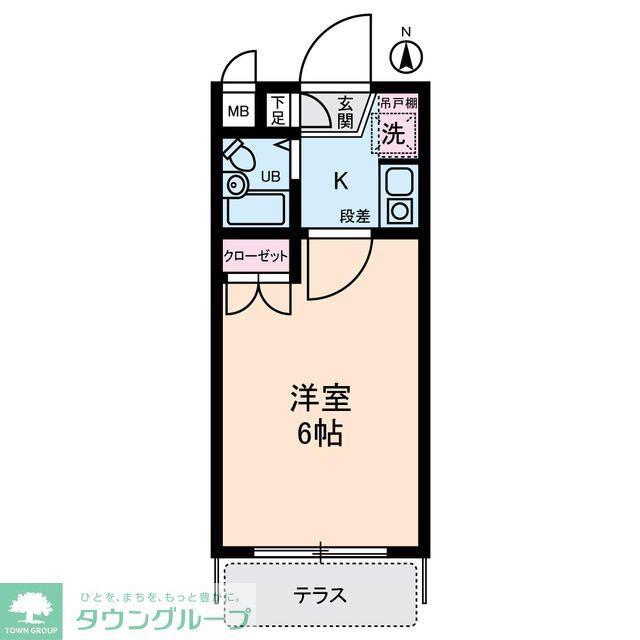 サニーハイム(1K/1階)の間取り写真