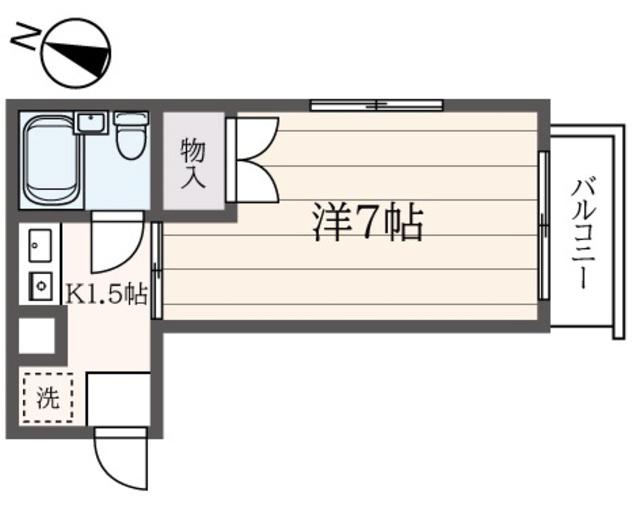 南行徳プラザA-1(1K/2階)の間取り写真