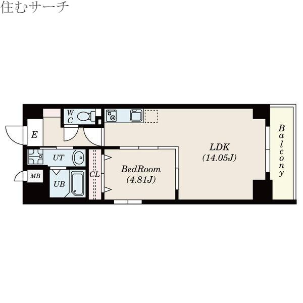 S-FORT四日市ZEAL(1LDK/2階)の間取り写真