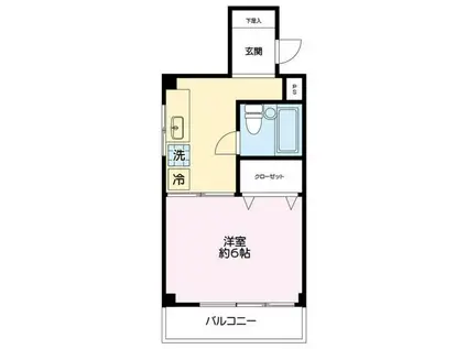 クレセントハイム(1K/3階)の間取り写真