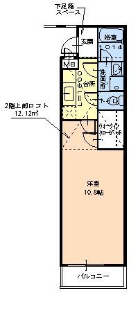 モンサント旭町(1K/1階)の間取り写真