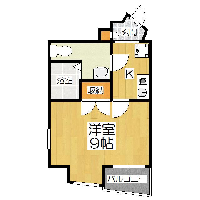 エスポワール椥辻(1K/9階)の間取り写真