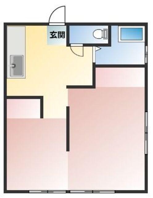 ツカサハイツ(2DK/1階)の間取り写真