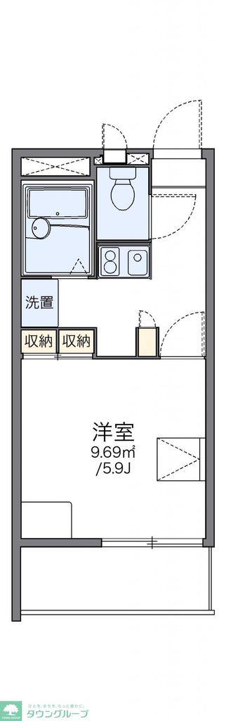 レオパレス西砂川(1K/3階)の間取り写真