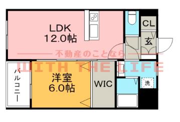 アレイII(1LDK/2階)の間取り写真