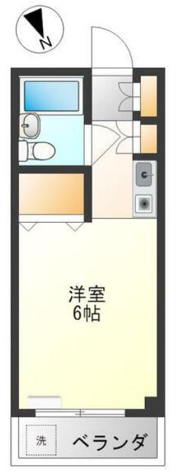 倉林マンション(ワンルーム/4階)の間取り写真