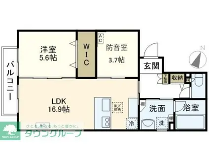 ポルテいちか(1SLDK/1階)の間取り写真