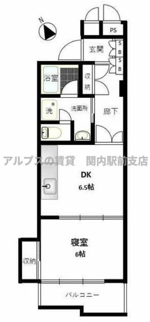 ちぇるる野毛(1DK/7階)の間取り写真