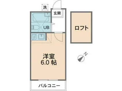 コーポ久我山(ワンルーム/1階)の間取り写真