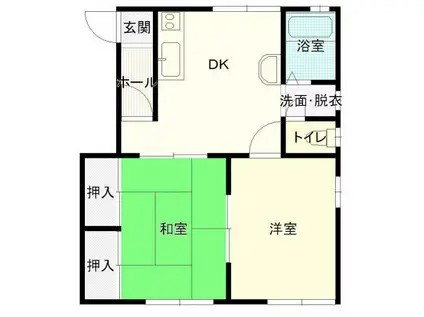 フレグランス・モアB(2DK/1階)の間取り写真