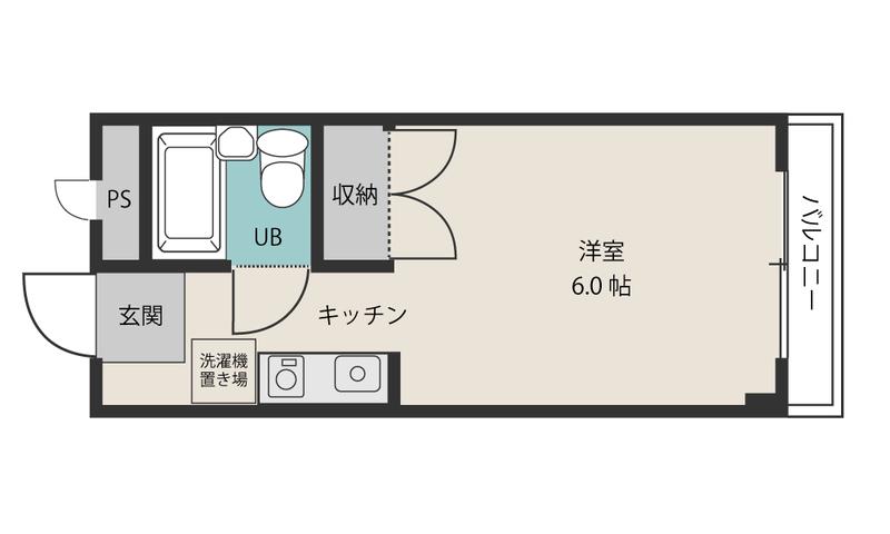 シャトー衆楽(ワンルーム/3階)の間取り写真