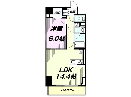 ＪＲ中央線 八王子駅 徒歩7分 10階建 築9年(1LDK/2階)の間取り写真