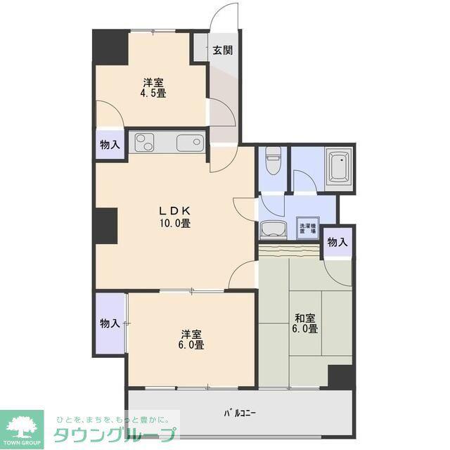 アークヴィレッジ南町(3LDK/4階)の間取り写真