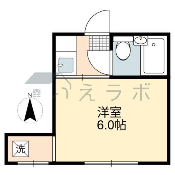オブジェ02(1K/3階)の間取り写真