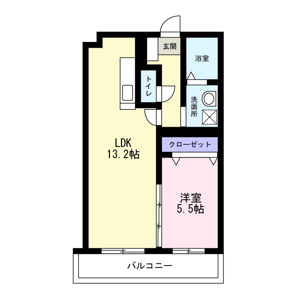 AXIS永田町(1LDK/3階)の間取り写真