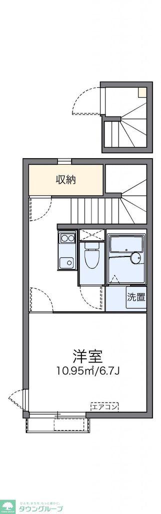 レオネクストドムス(1K/2階)の間取り写真