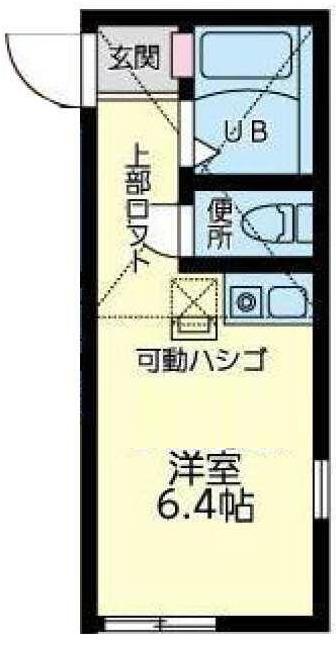 ユナイト弘明寺カールシュミット(ワンルーム/2階)の間取り写真