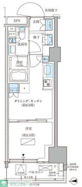 パークアクシス品川天王洲アイル(1DK/7階)の間取り写真