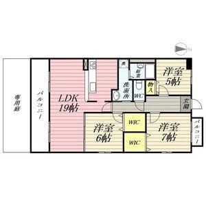ハイツ南(3LDK/2階)の間取り写真