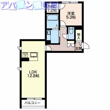 ウェルデンス上所島 壱番館(1LDK/1階)の間取り写真
