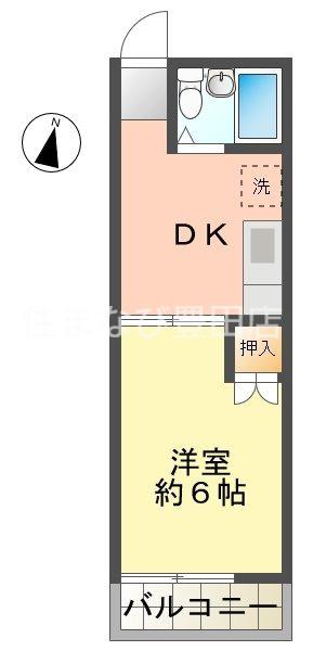 コーポ平成I(1DK/1階)の間取り写真