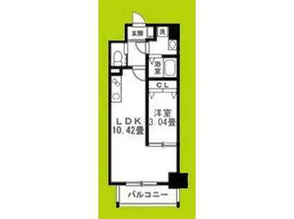 リアライズ堺宿院(1LDK/12階)の間取り写真