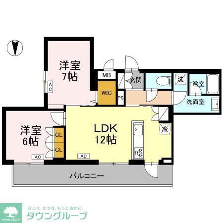 ロイジェント上板橋(2LDK/4階)の間取り写真
