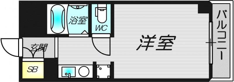 デイグラン上新庄(ワンルーム/3階)の間取り写真