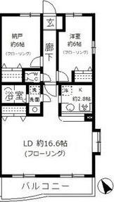 マ・ピエスEIII(2LDK/4階)の間取り写真