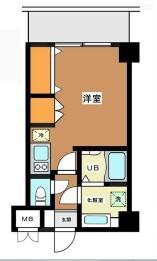 レスピール羽田(ワンルーム/2階)の間取り写真