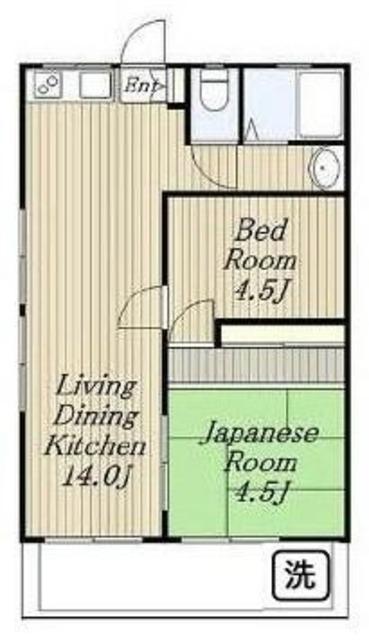 東北ハイツ(2LDK/2階)の間取り写真