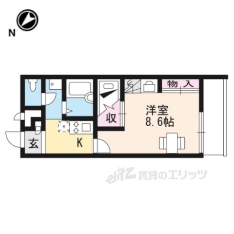 レオパレスEFINI Ⅰ(1K/3階)の間取り写真