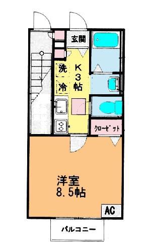 イル・ロトーレC(1K/1階)の間取り写真