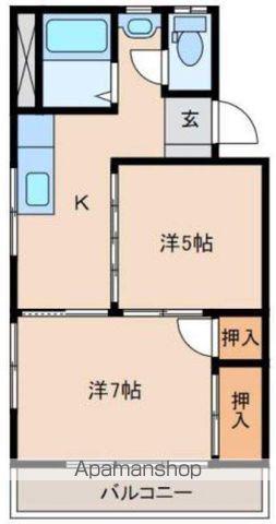 シティハイツ三重野(2K/1階)の間取り写真