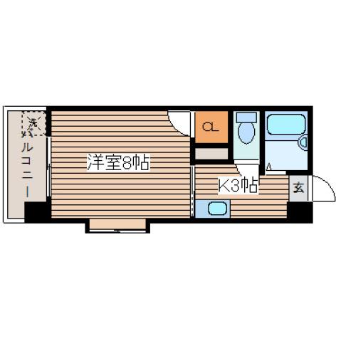 ウェルス21(1K/5階)の間取り写真