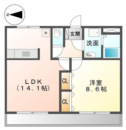 サンヒルズ(1LDK/2階)の間取り写真