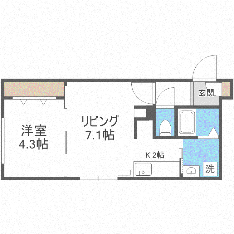 MS GARDEN S17(1LDK/4階)の間取り写真