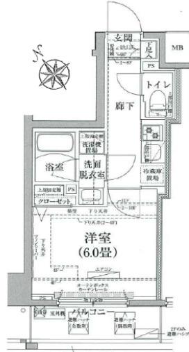 アイル横浜ノースツインズ2(1K/10階)の間取り写真