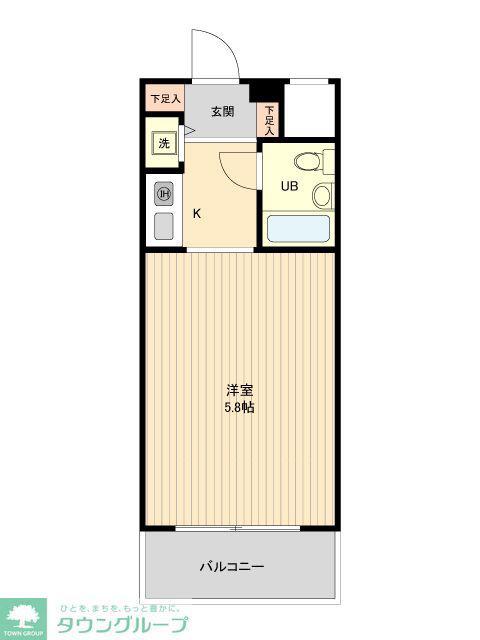 ジョイフル池袋要町(1K/4階)の間取り写真