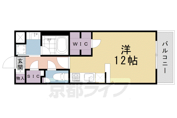 TAMS CONFORT(ワンルーム/7階)の間取り写真