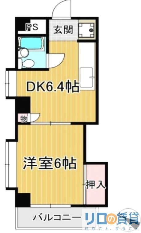 コーポ中瀬(1DK/2階)の間取り写真