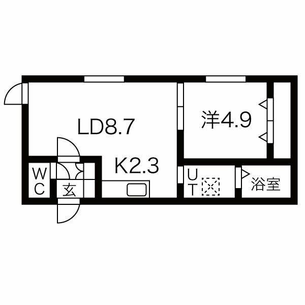 GLAND BRILLER ASABU(1LDK/4階)の間取り写真