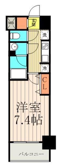 アーバネックス深川住吉(1K/4階)の間取り写真