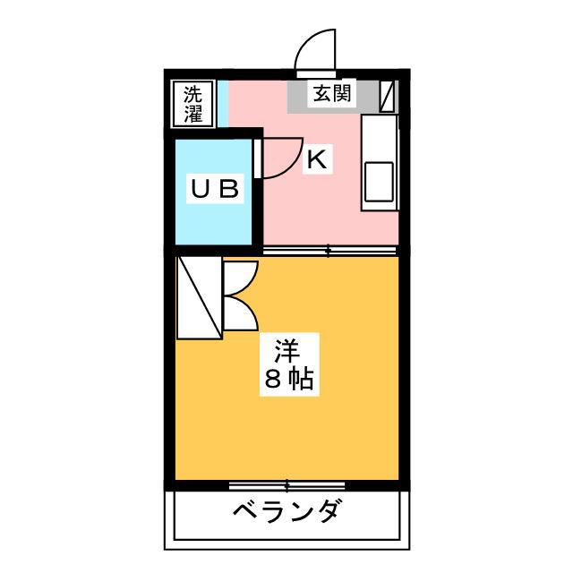 アートヒル2(1K/1階)の間取り写真