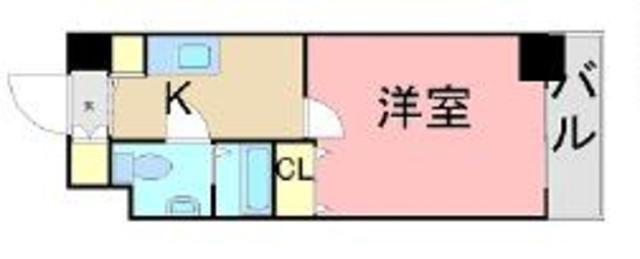 スカイコート博多駅前I(1K/7階)の間取り写真