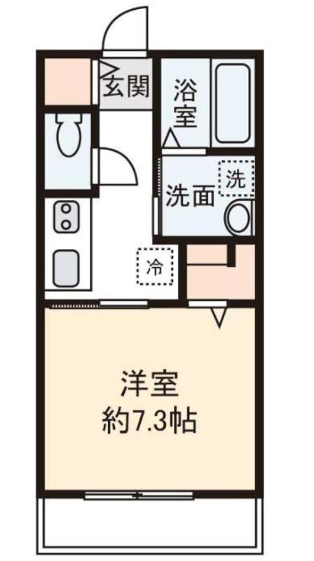 LAGRANGE(1K/2階)の間取り写真